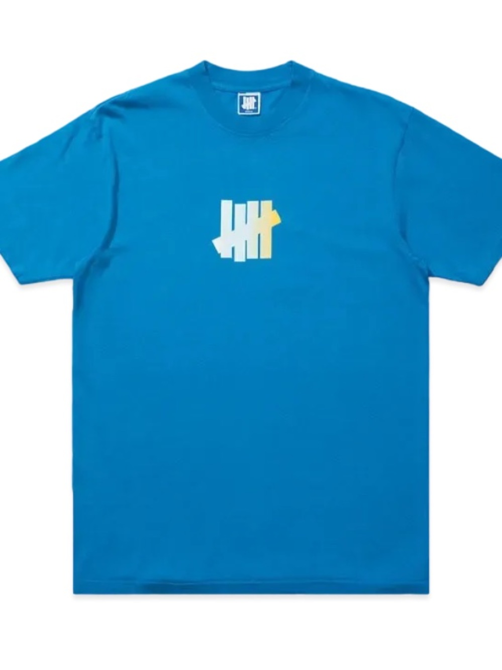Undefeated Blue Short-Sleeve Gradient Logo Tee unisex